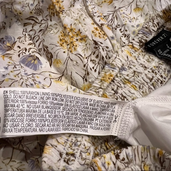 Forever 21 Yellow Flowy Floral Mini Skirt - Picture 6 of 7